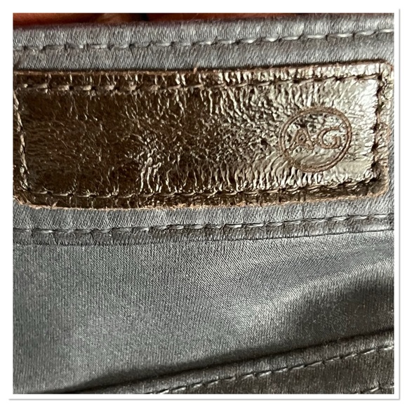 AG Adriano Goldschmied The Legging Ankle Super Skinny Ankle Sz 27R Leather Look - Picture 6 of 10